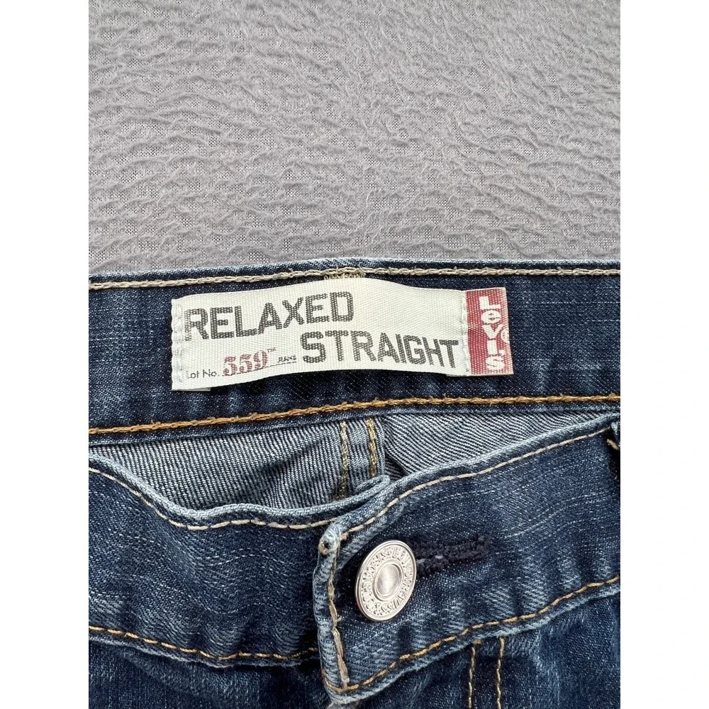 VTG Levis 559 Relaxed Straight Mens Jeans 36x32 Blue Medium Wash Denim